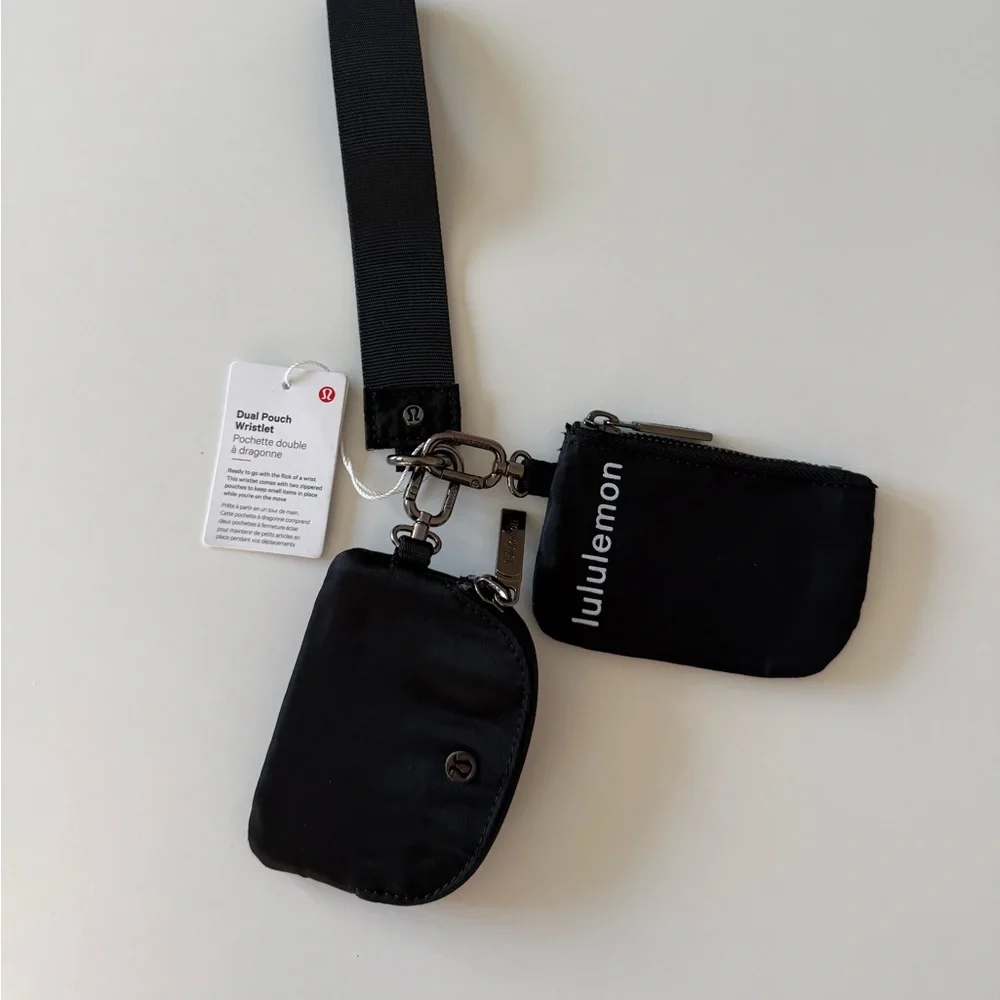 Lululemon Black Dual Pouch Wristlet - Picture 2 of 4